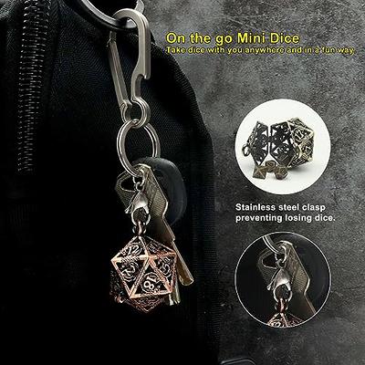 Haxtec Mini Dice Set with Copper Hollow D20 Necklace Dice Case Antique Tiny  Small Metal DND Dice Set D&D Keychain Portable 7PCS Dice Set - Yahoo  Shopping