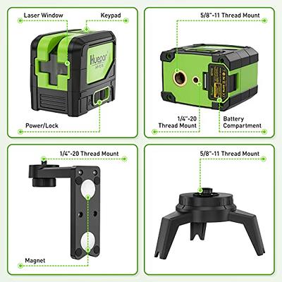 Cross Line Laser Level with 2 Plumb Dots - Huepar M-9211G Green Beam Self  Leveling 180-Degree Vertical Line and Horizontal Line with Plumb Points,  Multi-Use Self-Leveling Alignment Laser Level - Yahoo Shopping