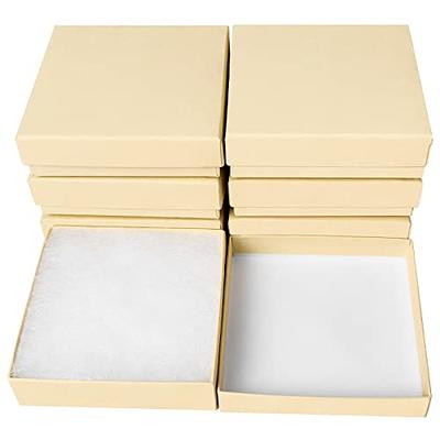 batifine Cardboard Jewelry Gift Boxes, 20 Pack 3.5x3.5x1 Inch, Bulk Cotton  Filled Small Jewelry Boxes with Lids for Necklace Ring Bracelet Earring  Display Box (Brown) - Yahoo Shopping