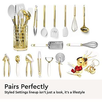 White and Gold Kitchen Tool Set