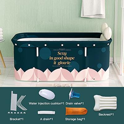 Bathtub Adults Large Freestanding Portable Plastic Shower Bucket Blue  Foldable