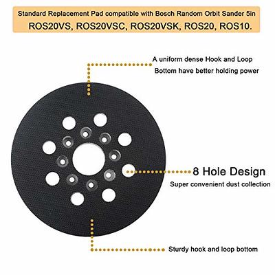 5 8 Hole Hook and Loop Hard Sanding Backing Pad Replacement for Bosch RS035 - Fits ROS10 and ROS20VS Sanders