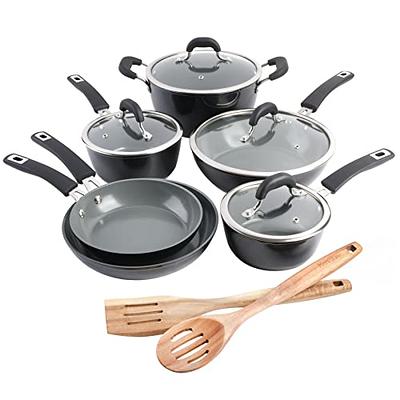 Mainstays Ceramic Nonstick Aluminum 12 Pieces Cookware SET Blue