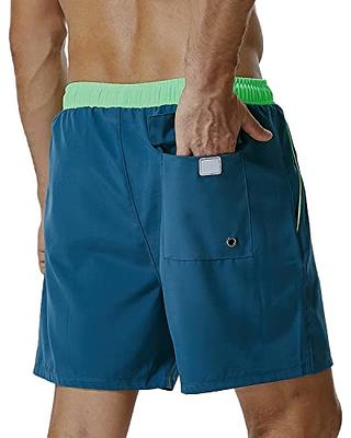 SILKWORLD Men's Swim Trunks Quick Dry Beach Shorts with Pockets 