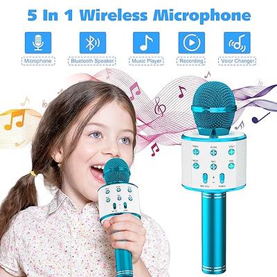 Ankuka Karaoke Microphone for Kids, Bluetooth Karaoke Microphone with LED  Lights,Portable 4 in 1 Wireless Microphone Toys Christmas Birthday Gift  Home Party Kids Toys for Girls Boys (Light Purple) - Yahoo Shopping