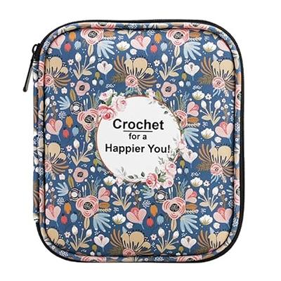 Oxford Crochet Hook Case Only Empty Zipper Bag Portable Travel Crochet  Storage Bag with Web Pocket for Carrying Crochet Needles