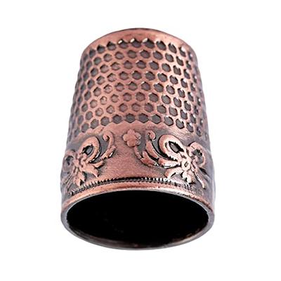 Mtsooning Sewing Thimble, Quilting Thimbles Fingertip Protector Red Bronze  Metal Shield for Hand Sewing DIY Craft Accessories - Yahoo Shopping