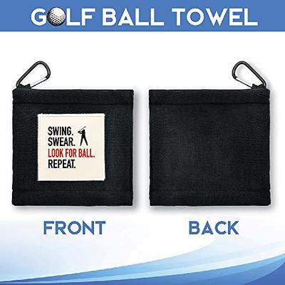 Funny Golf Towel, Swing Swear Repeat, Golf Gifts for Men - Golf Accessories  for Men, Embroidered Golf Towels for Golf Bags with Clip, Black Black-swing  Swear Repeat