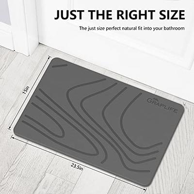 Graplife Stone Bath Mat Non-Slip Fast-Drying Mat for Kitchen