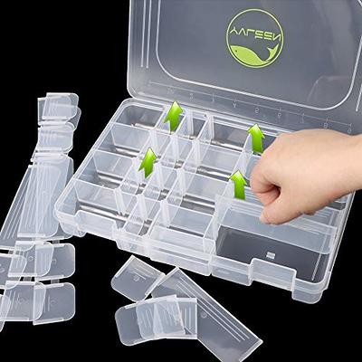 1pc Green 10 Compartments Fishing Tackle Box Lures Plastic Portable  Detachable Miniature Fishing Box Organizer