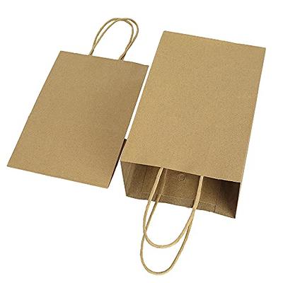 Brown Paper Bags with Handles - 8x4x10 Inch 50 Pack Small Kraft Shopping  Bags, Craft Gift Totes in Bulk for Boutiques, Small Business, Retail  Stores