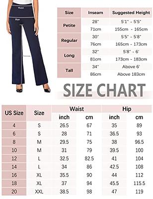 Tapata Women's 30'' High Waist Stretchy Bootcut Dress Pants Tall, Petite,  Regular for Office Business Casual Navy Blue,XL - Yahoo Shopping