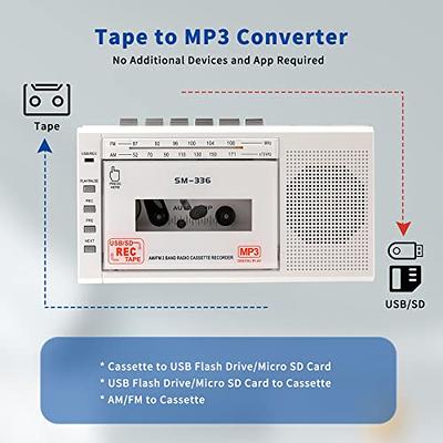 SEMIER Portable Cassette Player Recorder AM FM Radio Stereo