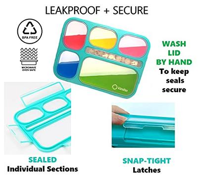 kinsho Bento Lunch Box Kids & Adult: Leakproof Containers for Boys