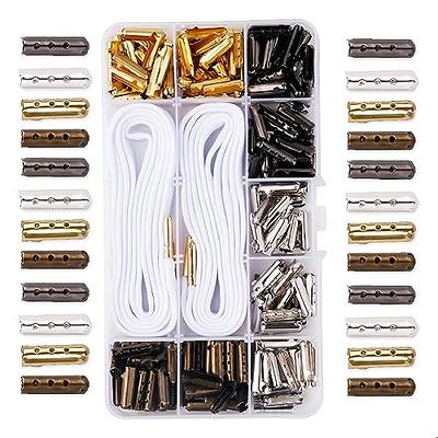  PH PandaHall 32 Sets Aglets Shoelace Tips, 4 Colors Screws  Shoelace Aglets Seamless Metal Tips Aglet Replacement Tips Shoelace Head  and Cords End for Sneakers, Hoodies, Bungee Cords, Laces 2 Sizes