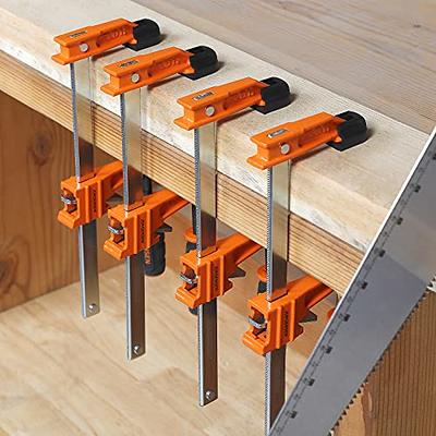 Jorgensen 6 inch Bar Clamp Set, 4 Pack Steel F Clamp Light Duty