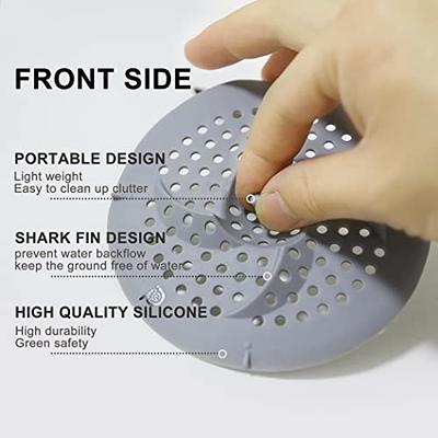2 Pack Drain Hair Catcher-Durable Silicone Shower Drain Cover Hair  Catcher,Hair Catcher with Suction Cups,Can Be Used in  Kitchen,Shower,Tub,Washing