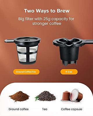 Famiworths Single Serve Coffee Maker for K Cup & Ground Coffee