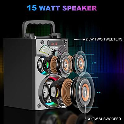 Bluetooth Speakers, Portable Wireless Speakers with Subwoofer