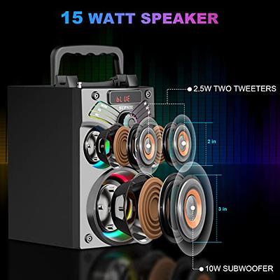 TAMPROAD Portable Bluetooth Speakers with Subwoofer Rich Bass Wireless  Outdoor/Indoor Party Speakers MP3 Player Powerful Speaker Support Remote  Control FM Radio for Phone Computer PC Home TV : : Electronics