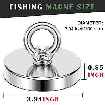Fishing Magnet - 1200Lbs Rare Earth Magnets for Magnet Fishing - Powerful  and Durable 