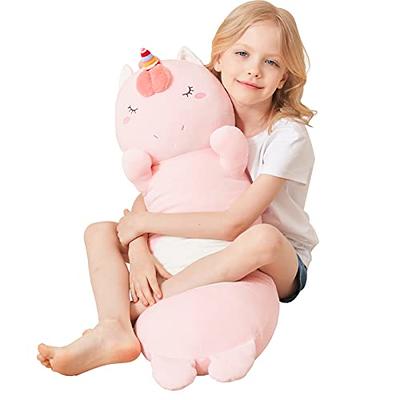 Pig Plush 35.4 Kawaii Plushies Cute Pillow Pig Stuffed Animal Plush Pillows Hugging Pillow,Soft Stuffed Pig Plush Toy for Kids Girls Boys, Pink