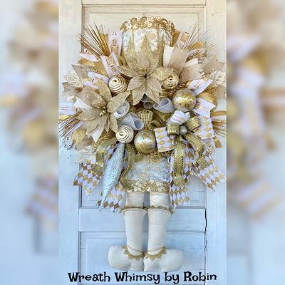Retro Santa” Clothespin Wreath