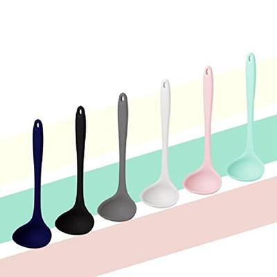 RORPOIR 4pcs Silicone Spoon Silicone Eating Spoon Feeding Spoons Multitools  Silicone Mixing Spoon Salad Spoons Tableware Spoon Long Handle Spoon Baby