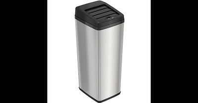 AirStep 18 Gal. Step-On Kitchen Stainless Steel Trash Can with Odor Control  System Silent and Gentle Lid Close