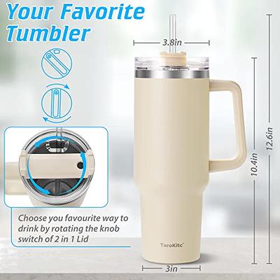 Zukro 40 oz Tumbler with Handle and Screw Straw Lid, Leak Proof Vacuum  Insulated Stainless Steel Wat…See more Zukro 40 oz Tumbler with Handle and