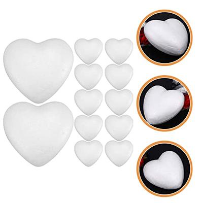 Cabilock 12pcs Craft Foam Hearts Ball Heart Shaped Polystyrene