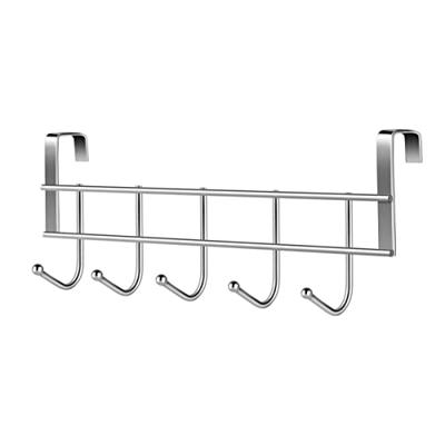 WEBI Over The Door Hook Door Hanger Hook Rack with 5 Tri Hooks for Hanging  Coats