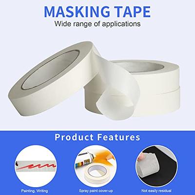 JayJayup Masking Tape 1 inch Wide, 12 Rolls General Purpose Masking Tape  Bulk for Painting, Labeling, Art, Office, Home, Craft, 1 Inch x 55 Yards x  12 Rolls, 660 Yards in Total 