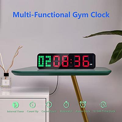 GymNext Flex Timer - Gym Edition - Bluetooth App-Controlled Wall Mounted  23 LED Gym Clock with Large 4.0 Digits for Crossfit, Tabata, HIIT, EMOM