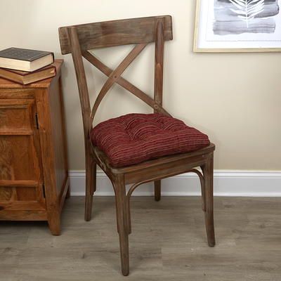 Mainstays Textured Chair Cushion, Red Sedona, 1-Piece, 15.5 L x 16 W