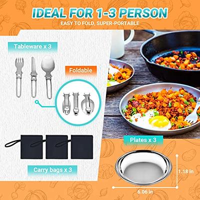 BESPORTBLE 2 Sets Camping Cookware Set Camping Soup Pot Camping Cooking Kit  Camping Pots Collapsible Cookware Camping Cooking Supplies Outdoor