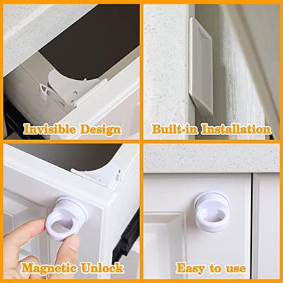 Magnetic Cabinet Locks for Babies Proofing, Child Locks for Cabinets  Drawers Doors for Back to School [2-Lock 1-Key]