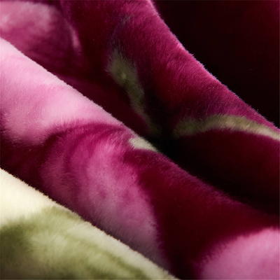 NC King Size Blanket 2 Ply Thick Warm Plush Bed Blanket for Winter, 10lbs,  Purple Floral, 85x93