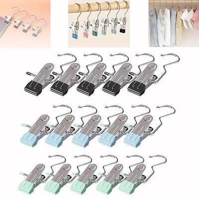 Loadsky 56 Pcs Clothespins Plastic Colorful Small Clips, 8 Bright Colors Clothes Drying Line Pegs Mini Clothes Pins Clothesline Crafts Photos Paper