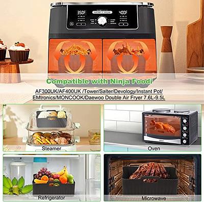 Silicone Air Fryer Liner, 7 PCS Dual Air Fryer Accessories for