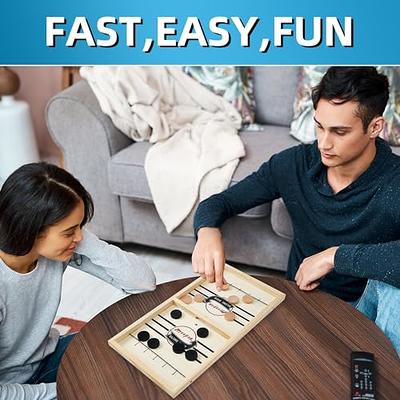 Fast Sling Puck Game, Foosball Winner Board Game, Wooden Slingshot