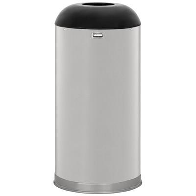 Mainstays Round 7.9-Gallon Trash Can, Stainless Steel 