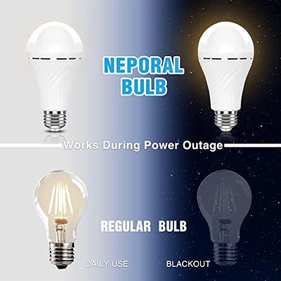 Neporal LITE Emergency Rechargeable Light Bulbs A19, Light Up to 48 hrs, Battery  Operated Light Bulb, 5000K E26 LED Bulb, Emergency Lights for Home Power  Failure - Yahoo Shopping