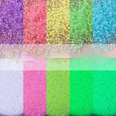 8378pcs 3mm Glass Seed Beads Flat Clay Beads for Jewelry Making