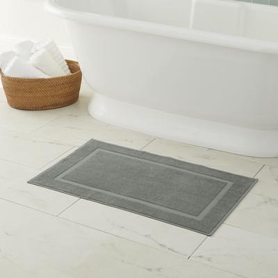 Home Decorators Collection Eloquence Charcoal 20 in. x 34 in. Nylon Machine  Washable Bath Mat 398810 - The Home Depot