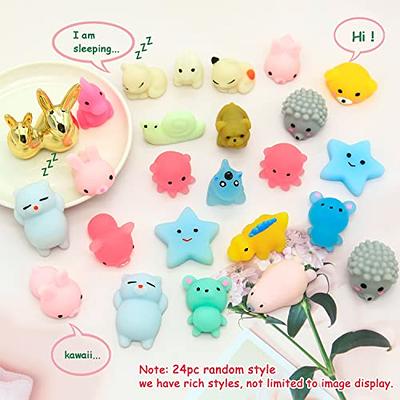 24PCS Mochi Squishy Toys Party Favors Kawaii Mini Squishes Animals Bulk  Classroom Prizes Stress Relief Toy Christmas Stocking Stuffers Easter Egg  Fillers Birthday Gifts, Random