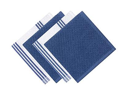 Kitchen Towel Set Pot Holders, Oven Mitt, Dish Towel, Dark Blue