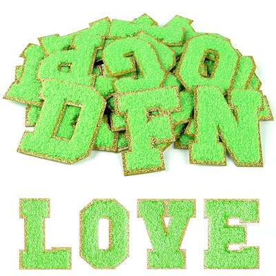 Morcheiong 26Pcs Self Adhesive Chenille Letter Patches A-Z, Iron on Letters  for DIY Clothing, Fabric, Shoes, Bags (Bright Green) - Yahoo Shopping