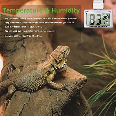 Terrarium Dial Thermometer Hygrometer Terrarium Temperature Humidity Sensor  Gauge for Chameleon Lizard Habitat