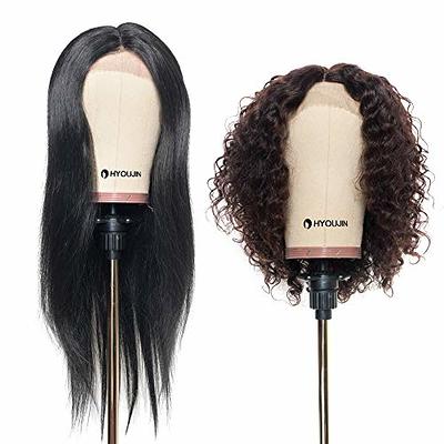  JMHAIR 22 Inch Wig Head, Wig Stand Tripod With Mannequin Head,  Canvas Wig Head Cork Block for Wig Making Set, Wig Head Stand with Table  Clamp Set Included Wig Caps, T